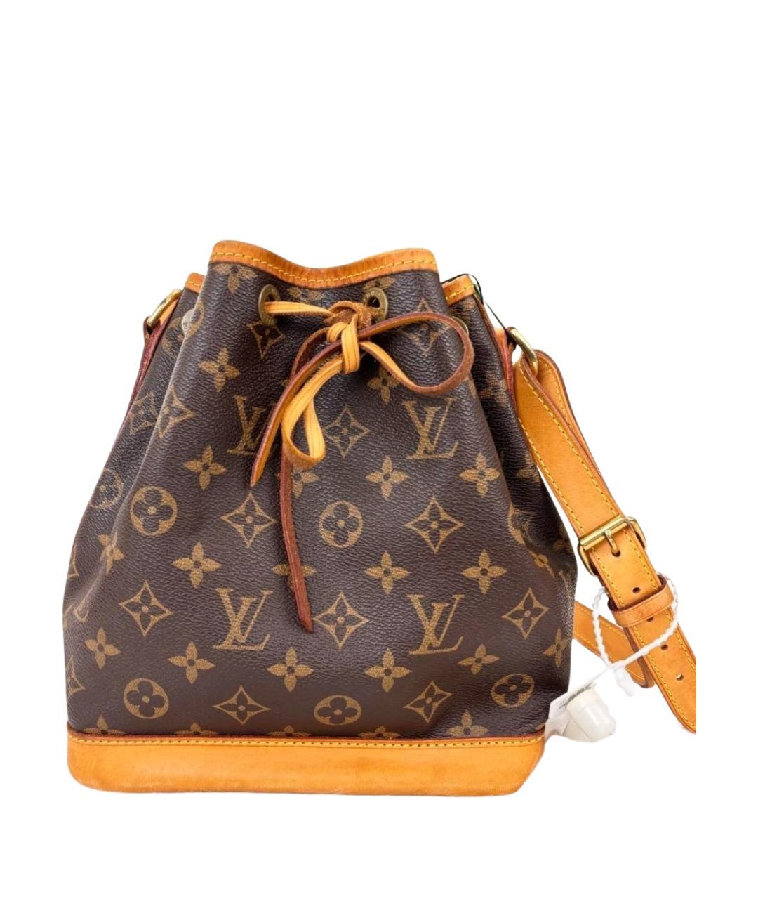 LOUIS VUITTON Коричневая кожаная сумка тоут, фото 10