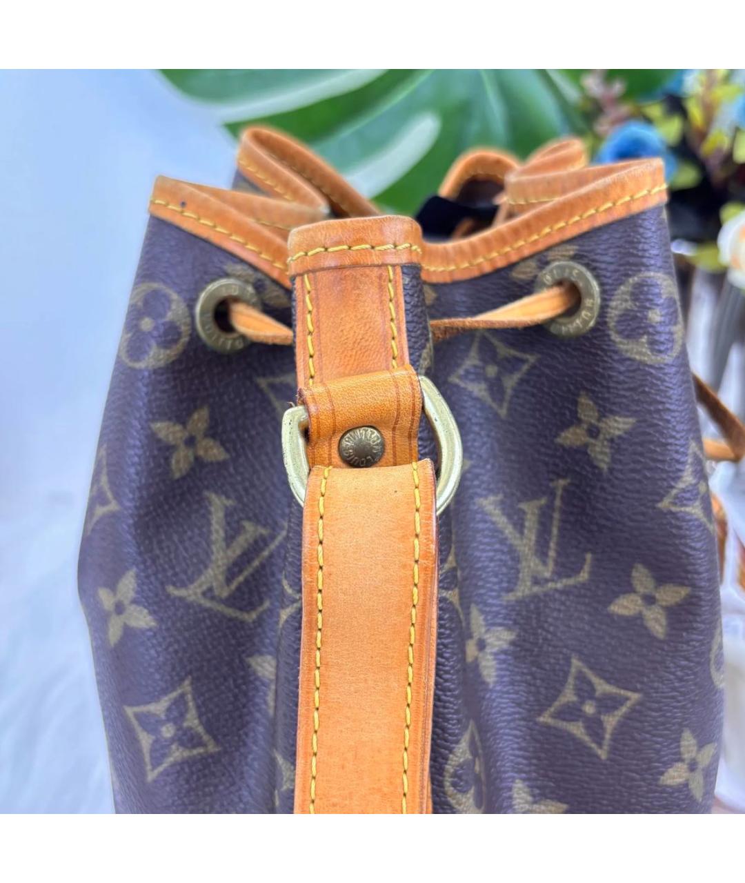 LOUIS VUITTON Коричневая кожаная сумка тоут, фото 3