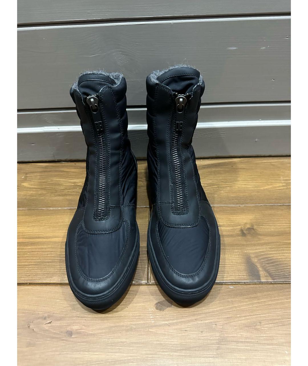 BIKKEMBERGS Черные неопреновые высокие ботинки, фото 2