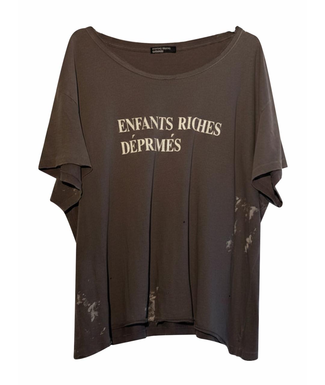 Enfants Riches Déprimés Антрацитовая хлопковая футболка, фото 1