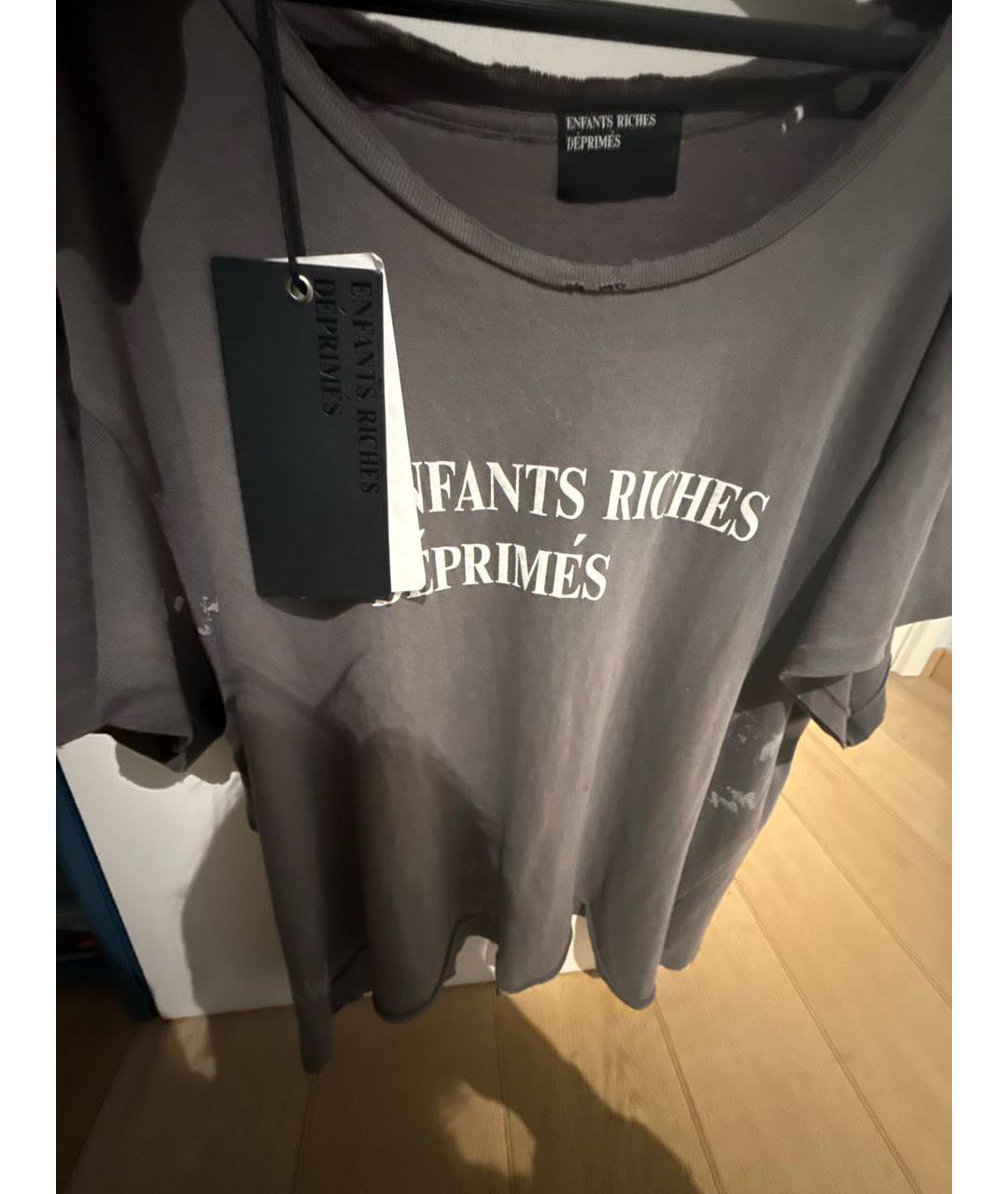 Enfants Riches Déprimés Антрацитовая хлопковая футболка, фото 5