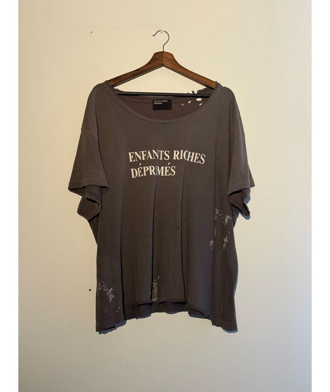 Enfants Riches Déprimés Антрацитовая хлопковая футболка, фото 7