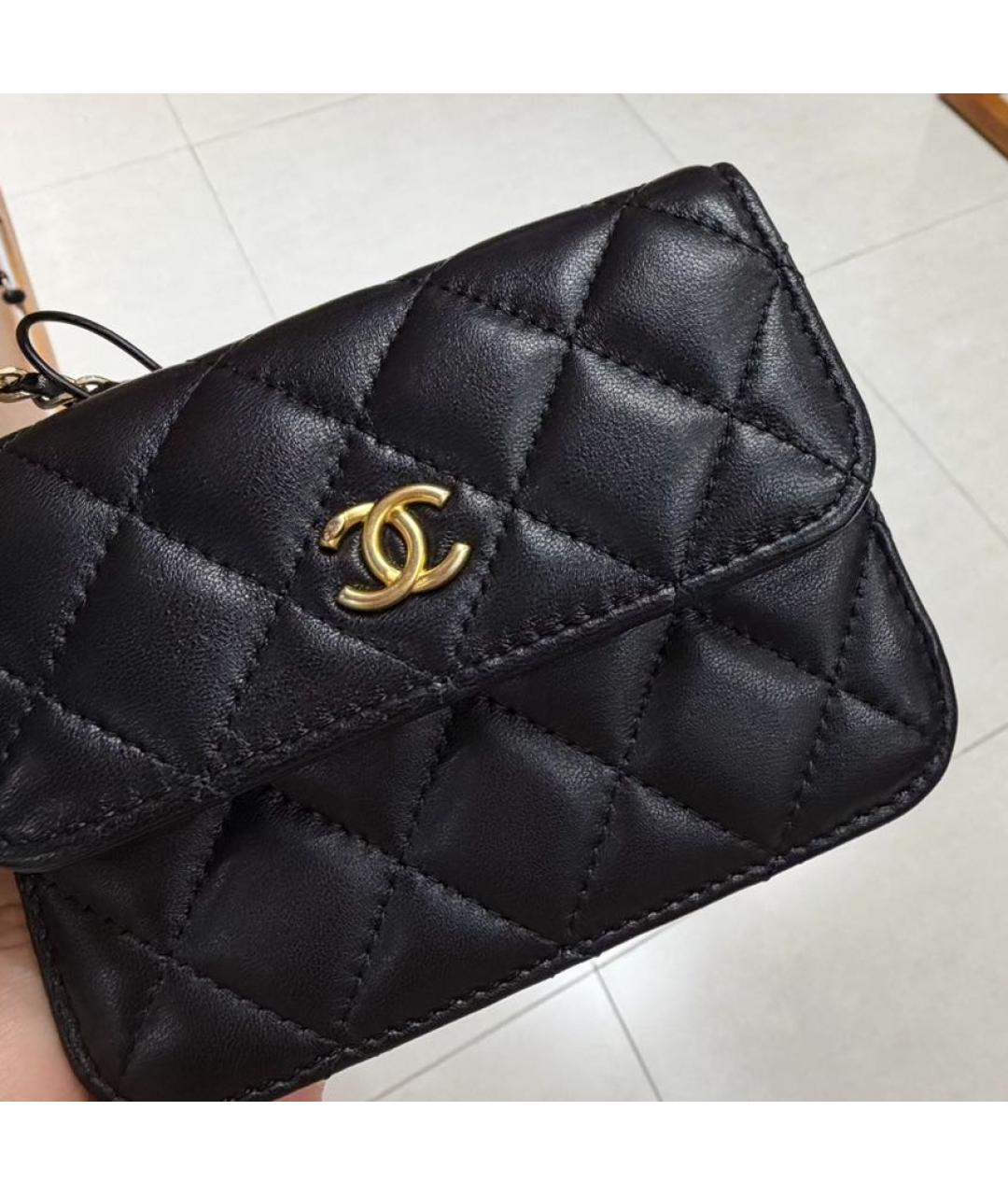 CHANEL Черная кожаная сумка через плечо, фото 3