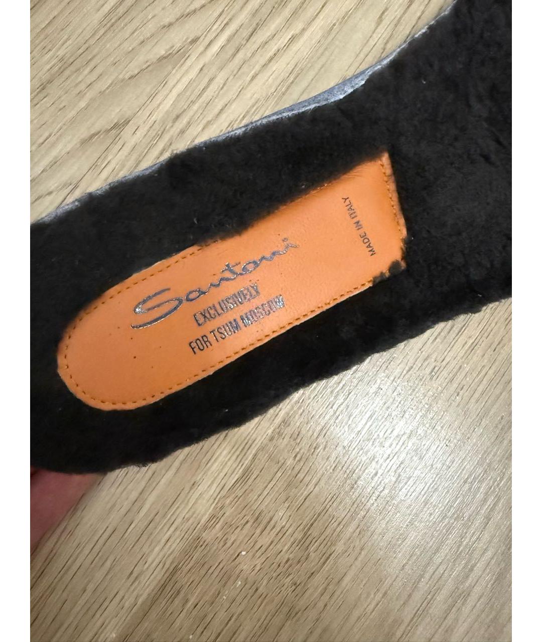 SANTONI Коричневые замшевые низкие ботинки, фото 8