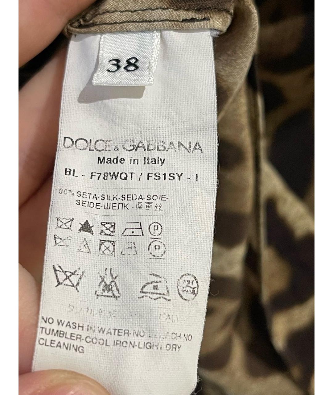 DOLCE&GABBANA Мульти шелковая блузы, фото 5