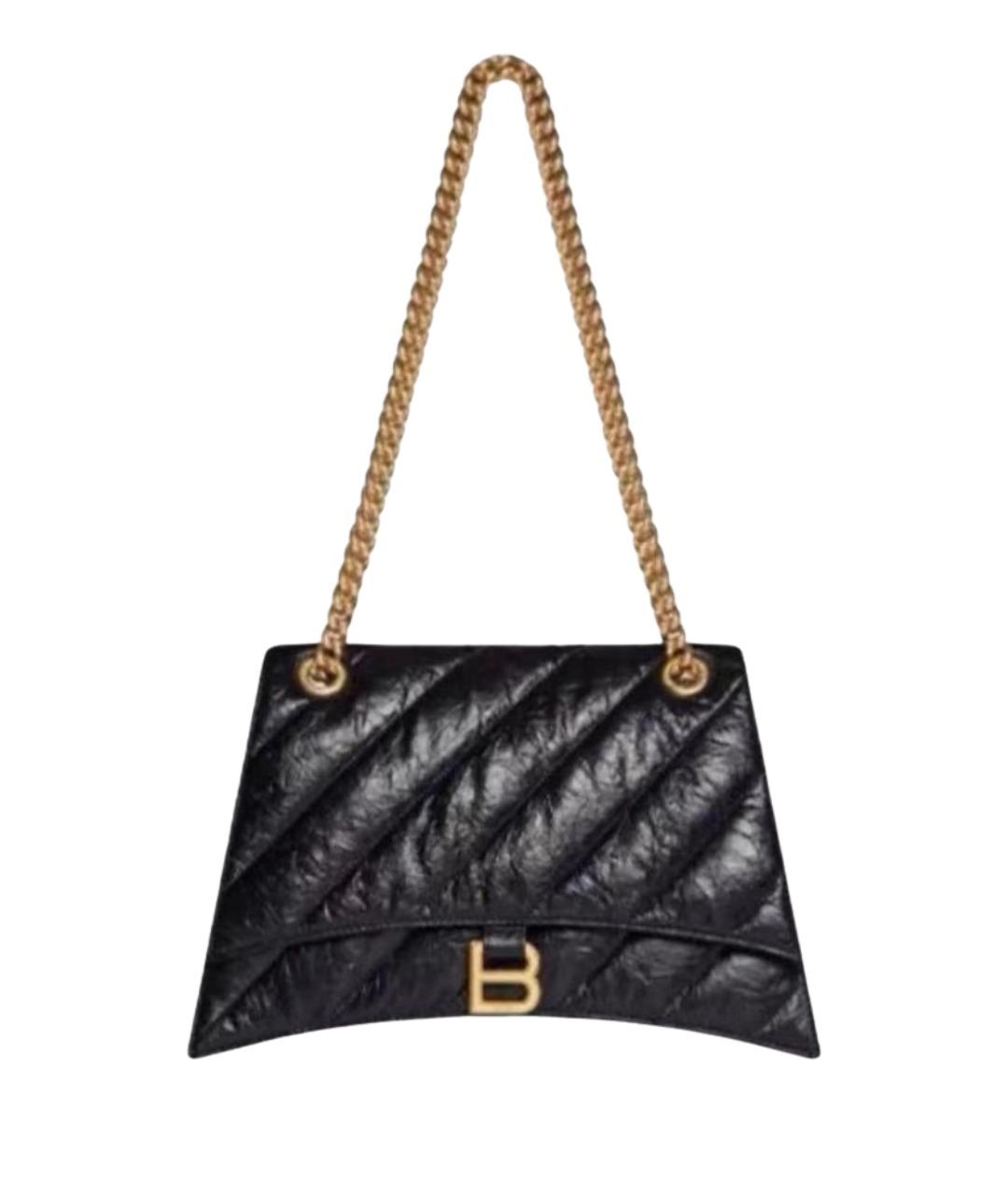 BALENCIAGA Черная кожаная сумка через плечо, фото 1