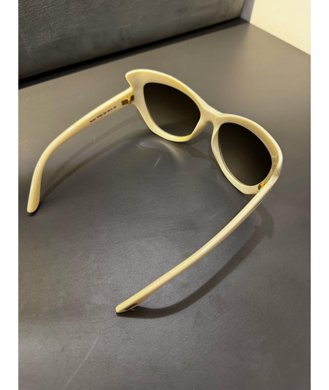 TOM FORD Бежевые пластиковые солнцезащитные очки, фото 4