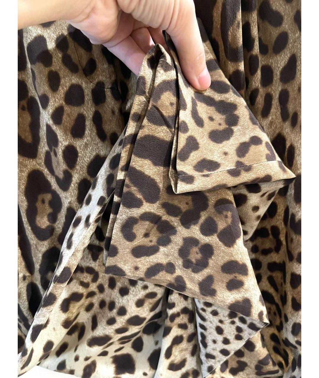 DOLCE&GABBANA Мульти шелковые прямые брюки, фото 6