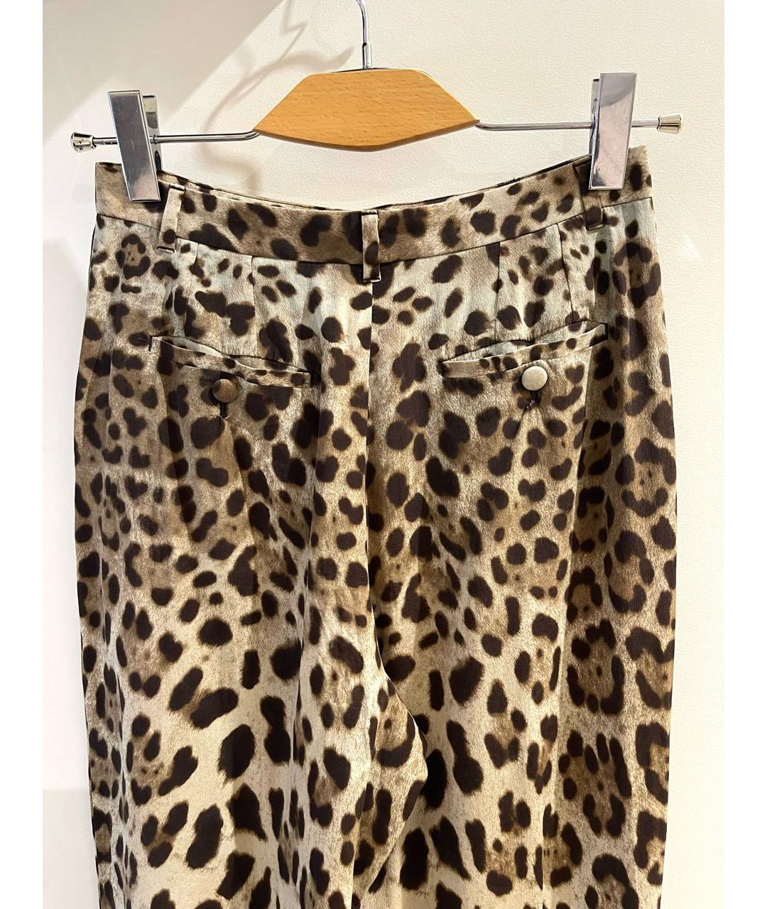 DOLCE&GABBANA Мульти шелковые прямые брюки, фото 7