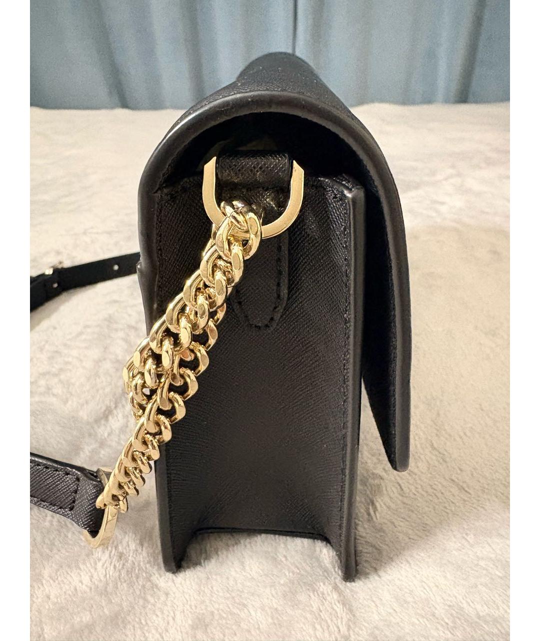 DKNY Черная кожаная сумка через плечо, фото 5