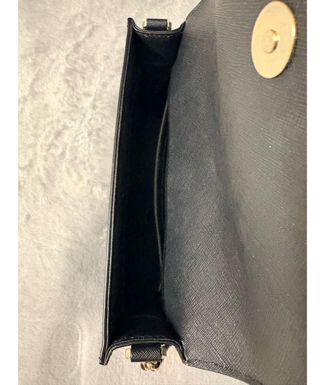 DKNY Черная кожаная сумка через плечо, фото 6
