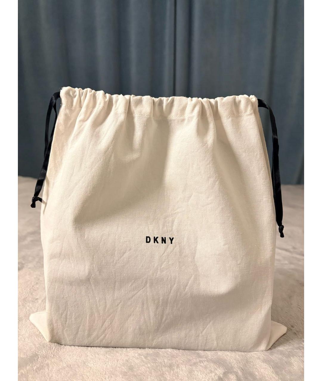 DKNY Черная кожаная сумка через плечо, фото 7