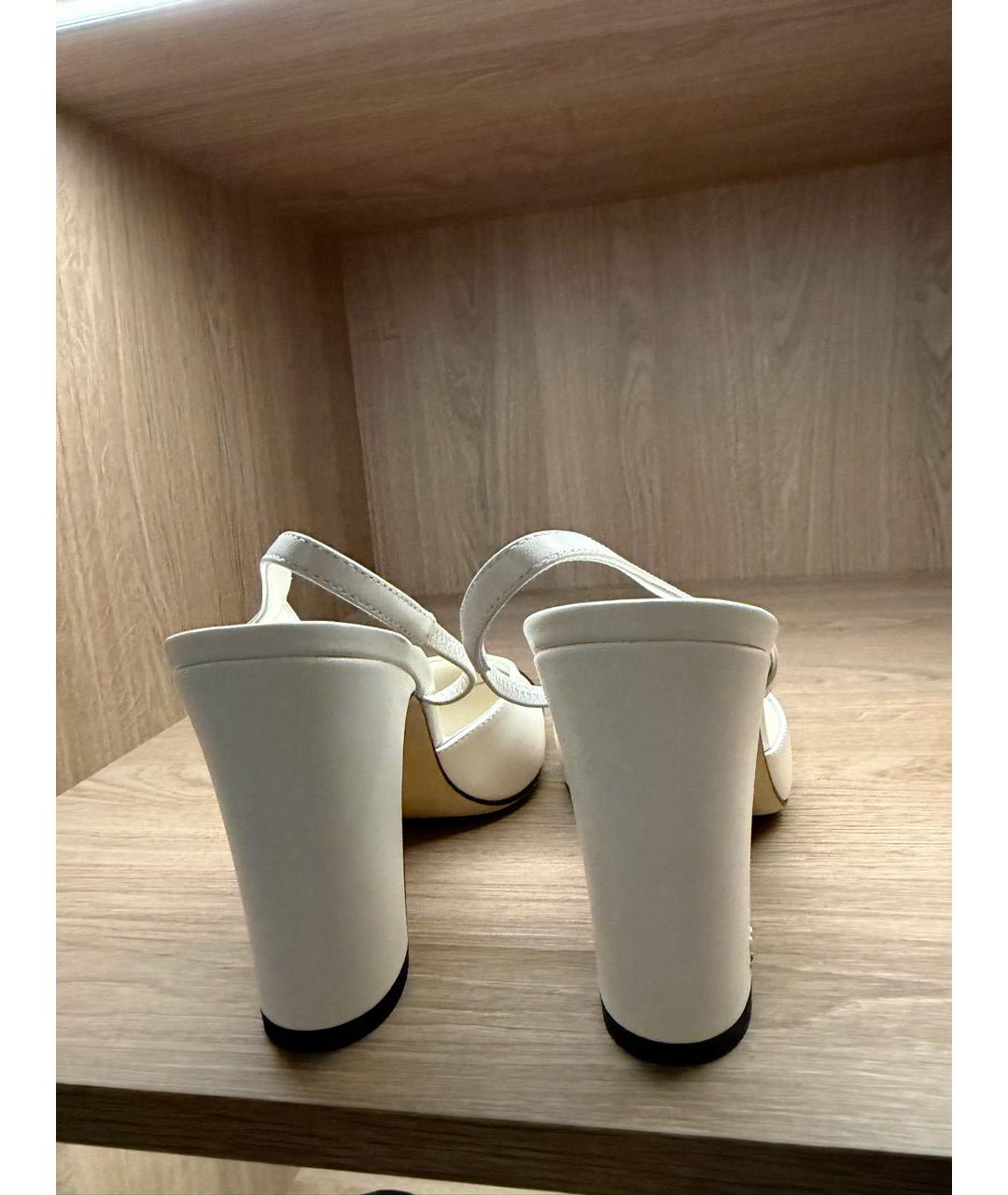 CHANEL Белые кожаные туфли, фото 3