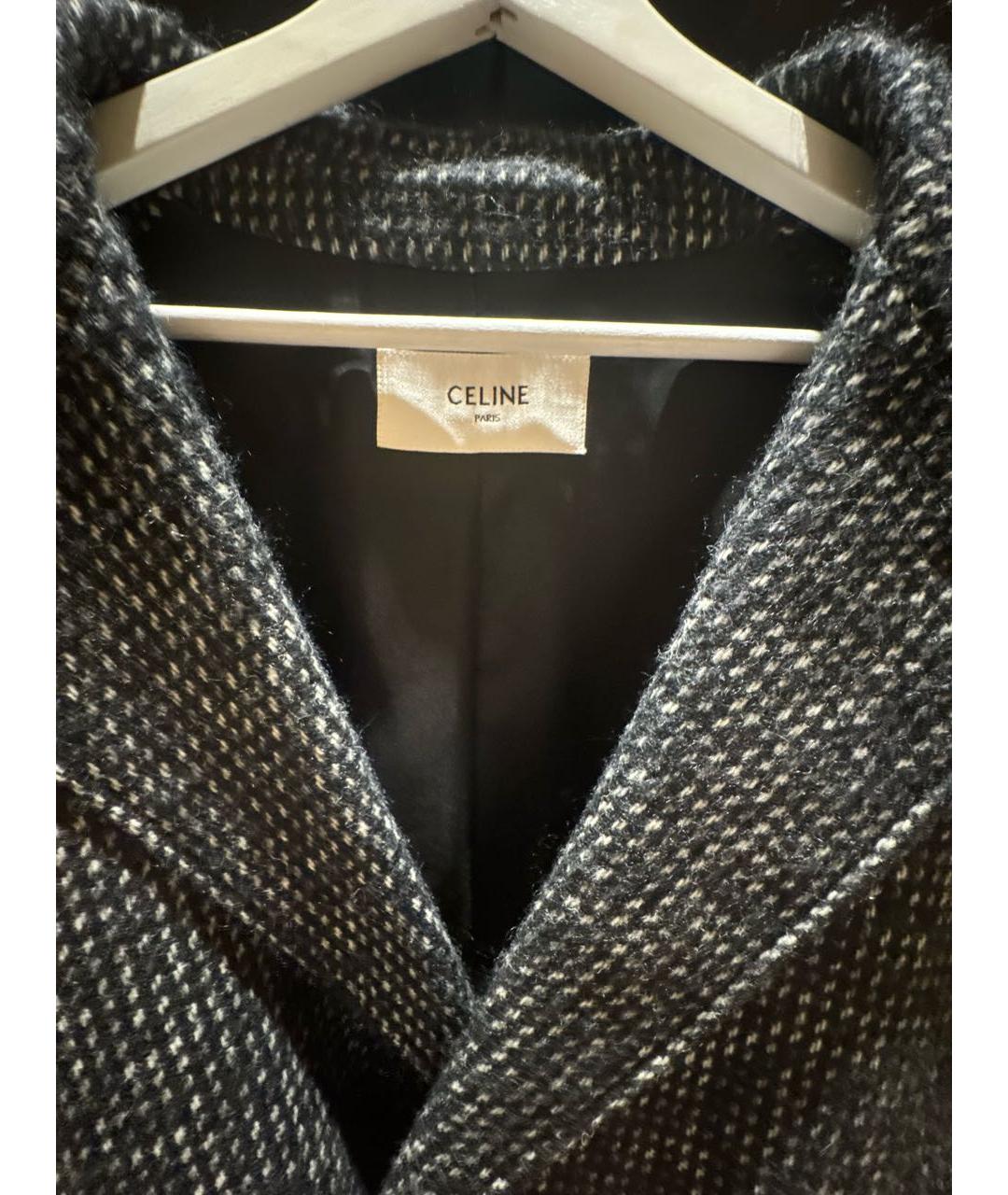 CELINE Мульти шерстяное пальто, фото 3
