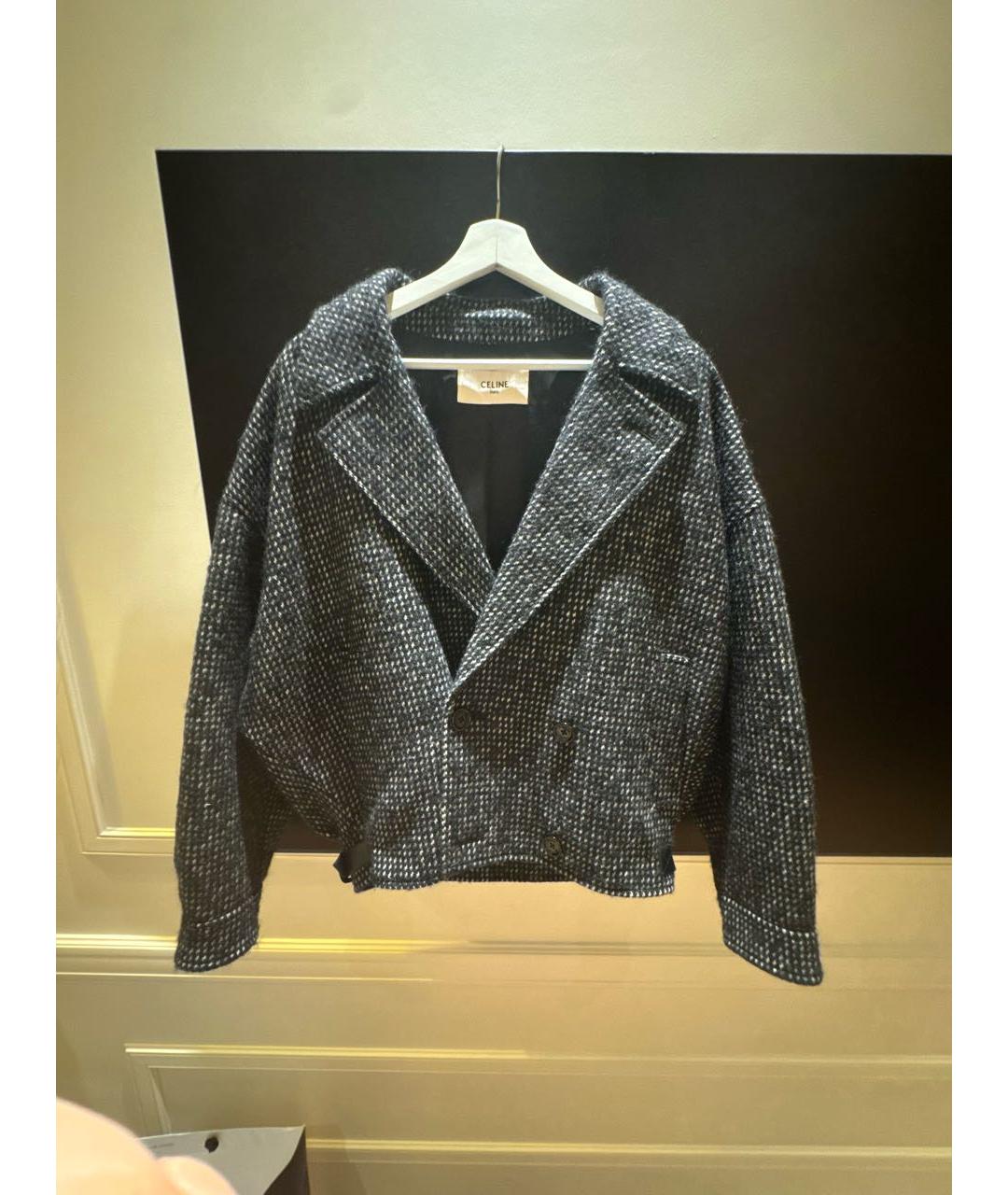 CELINE Мульти шерстяное пальто, фото 4