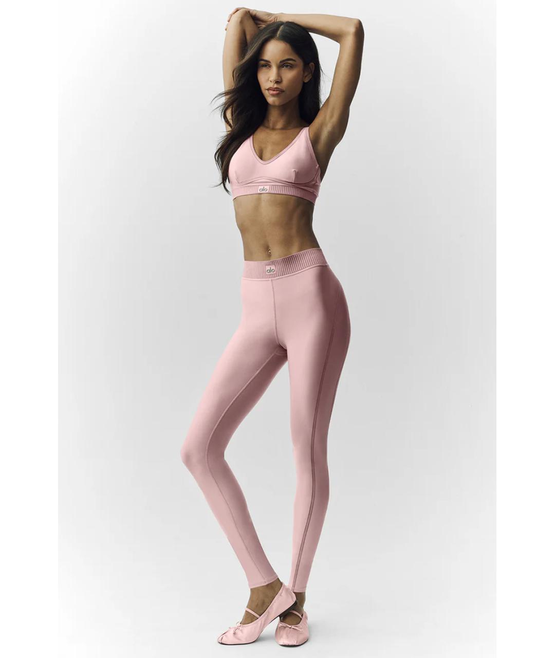 ALO YOGA Розовые леггинсы и велосипедки, фото 2