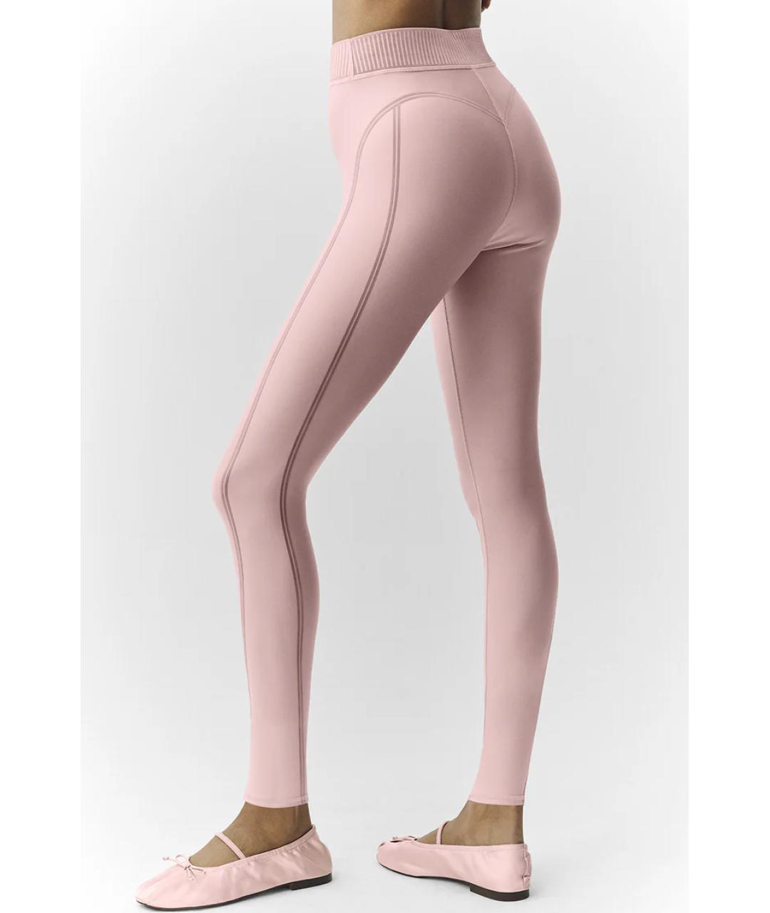 ALO YOGA Розовые леггинсы и велосипедки, фото 3