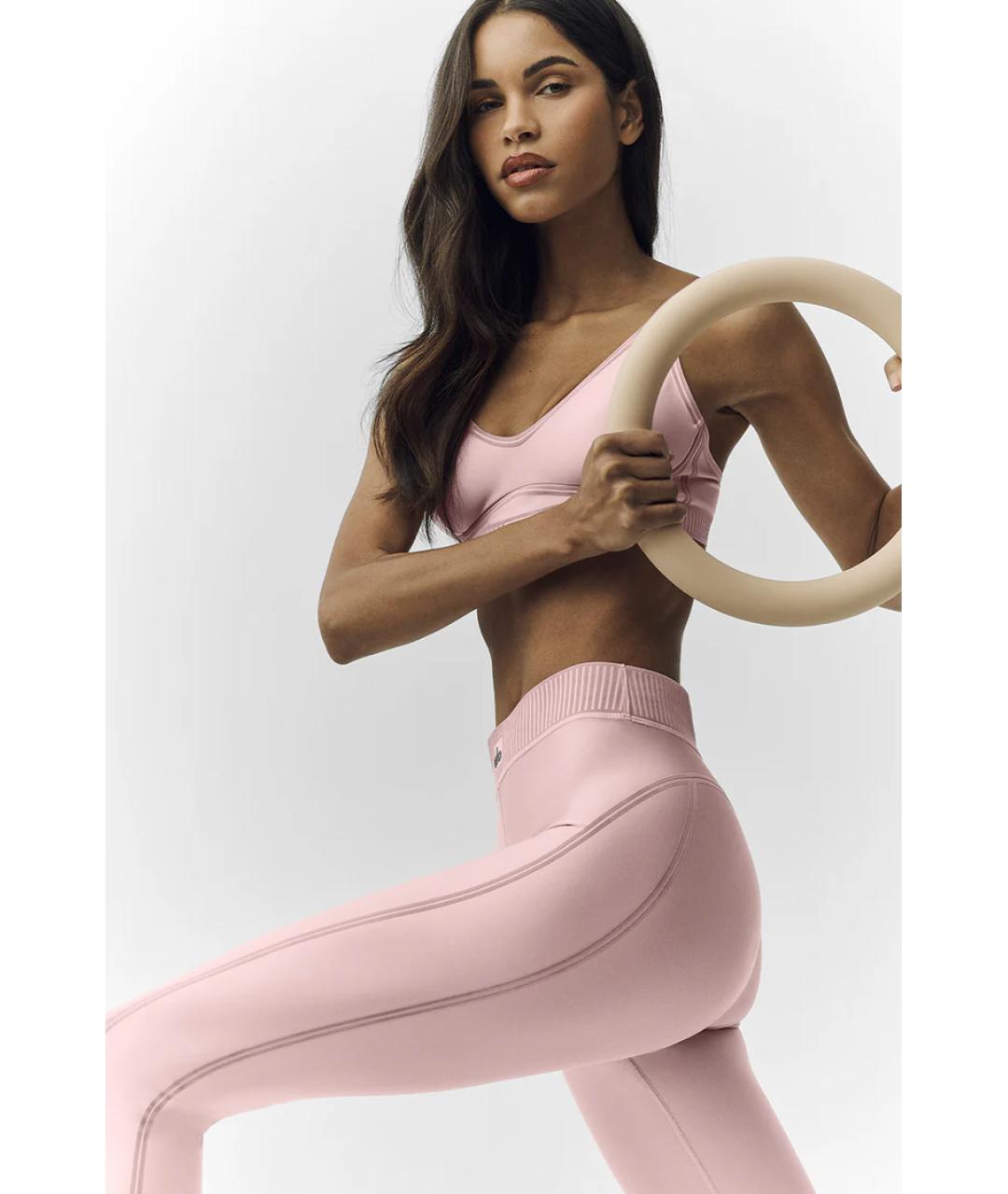 ALO YOGA Розовые леггинсы и велосипедки, фото 5