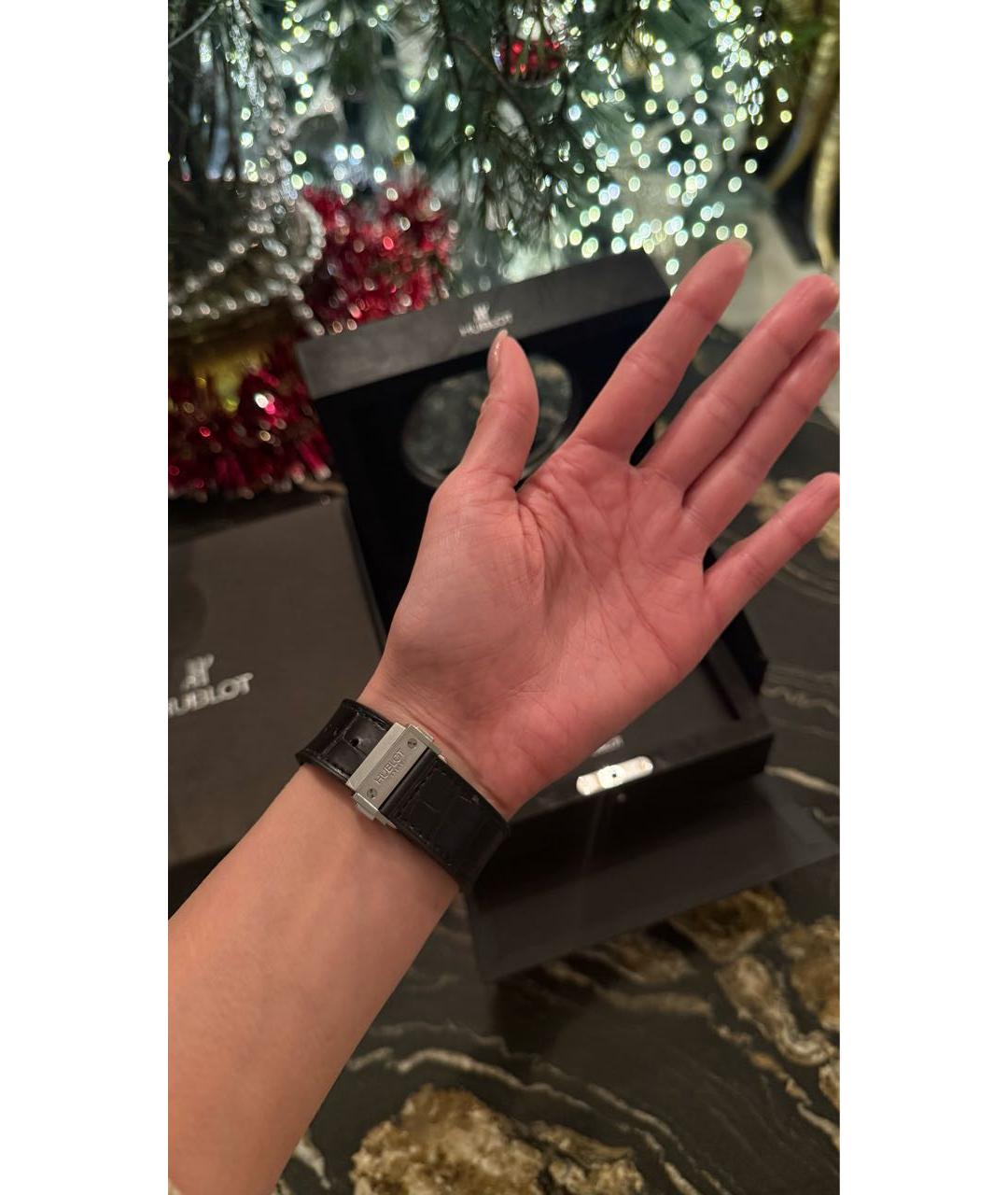 HUBLOT Черные часы из белого золота, фото 6