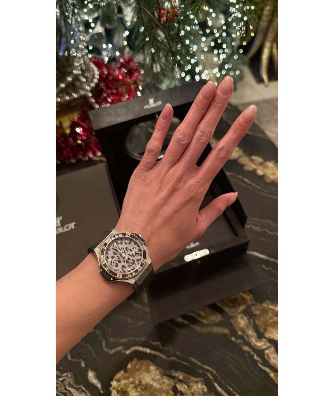 HUBLOT Черные часы из белого золота, фото 5