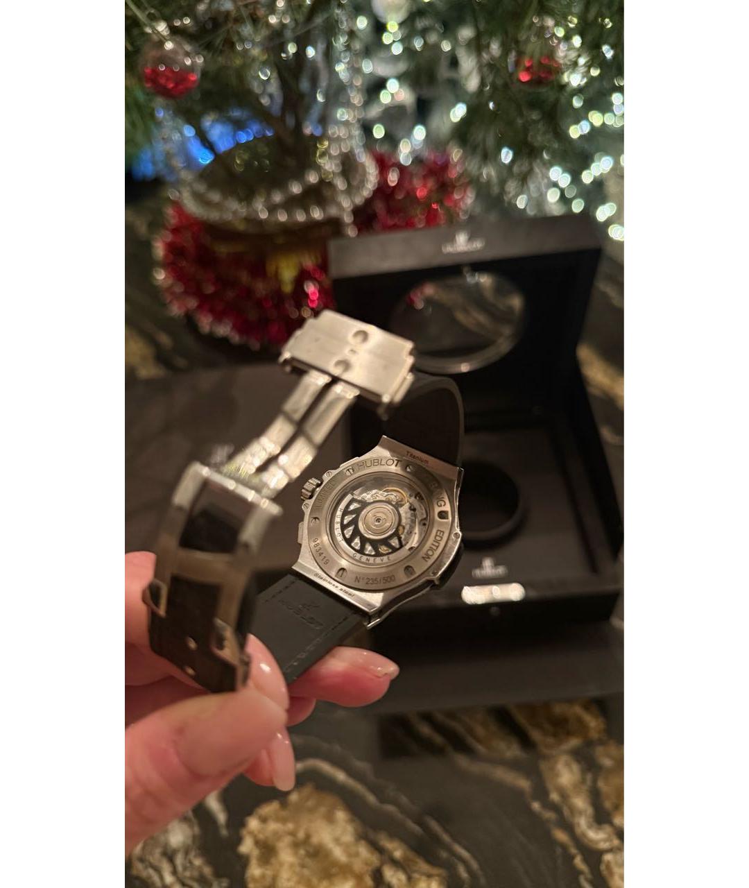 HUBLOT Черные часы из белого золота, фото 4