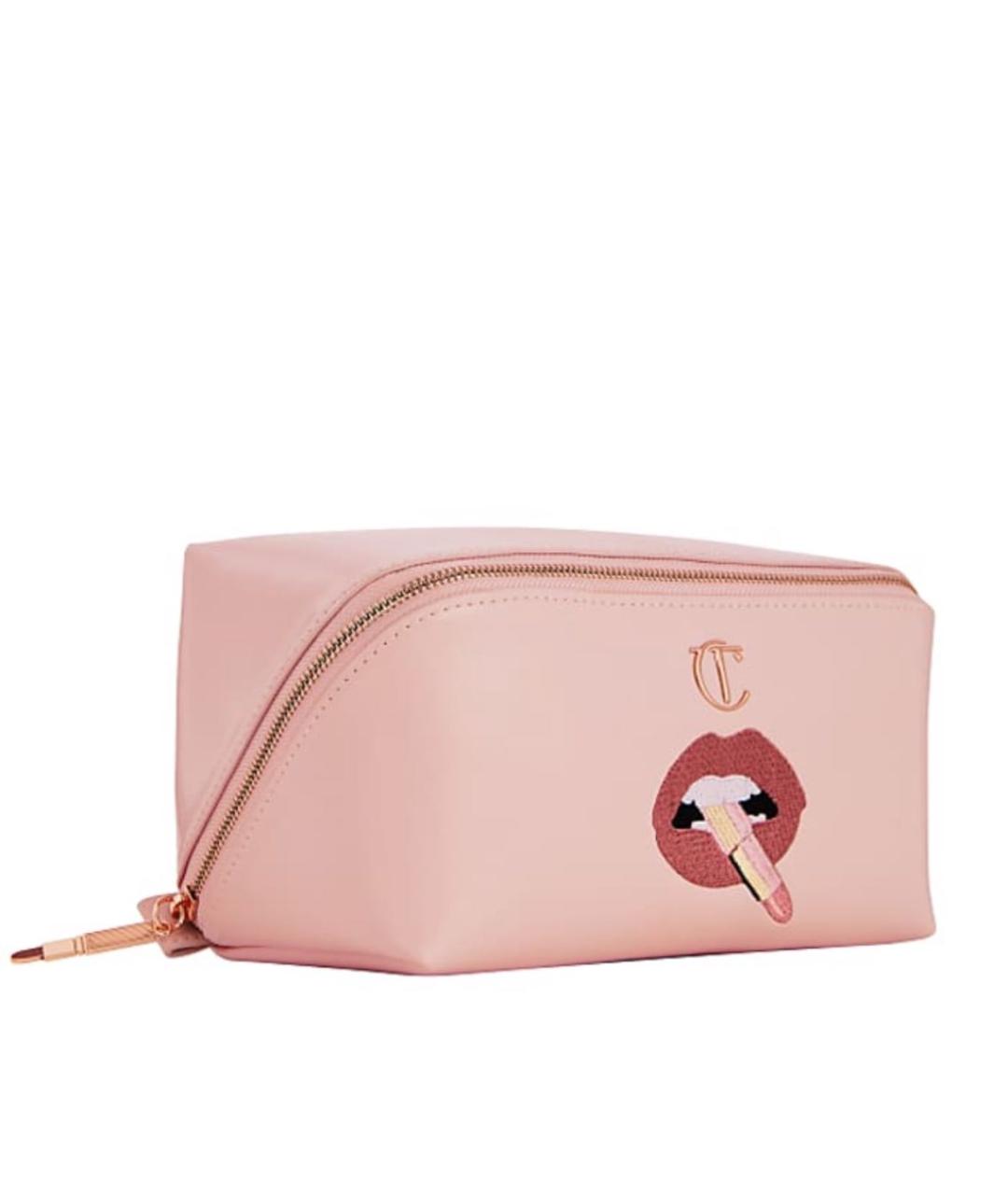 CHARLOTTE TILBURY Розовая косметичка из искусственной кожи, фото 4