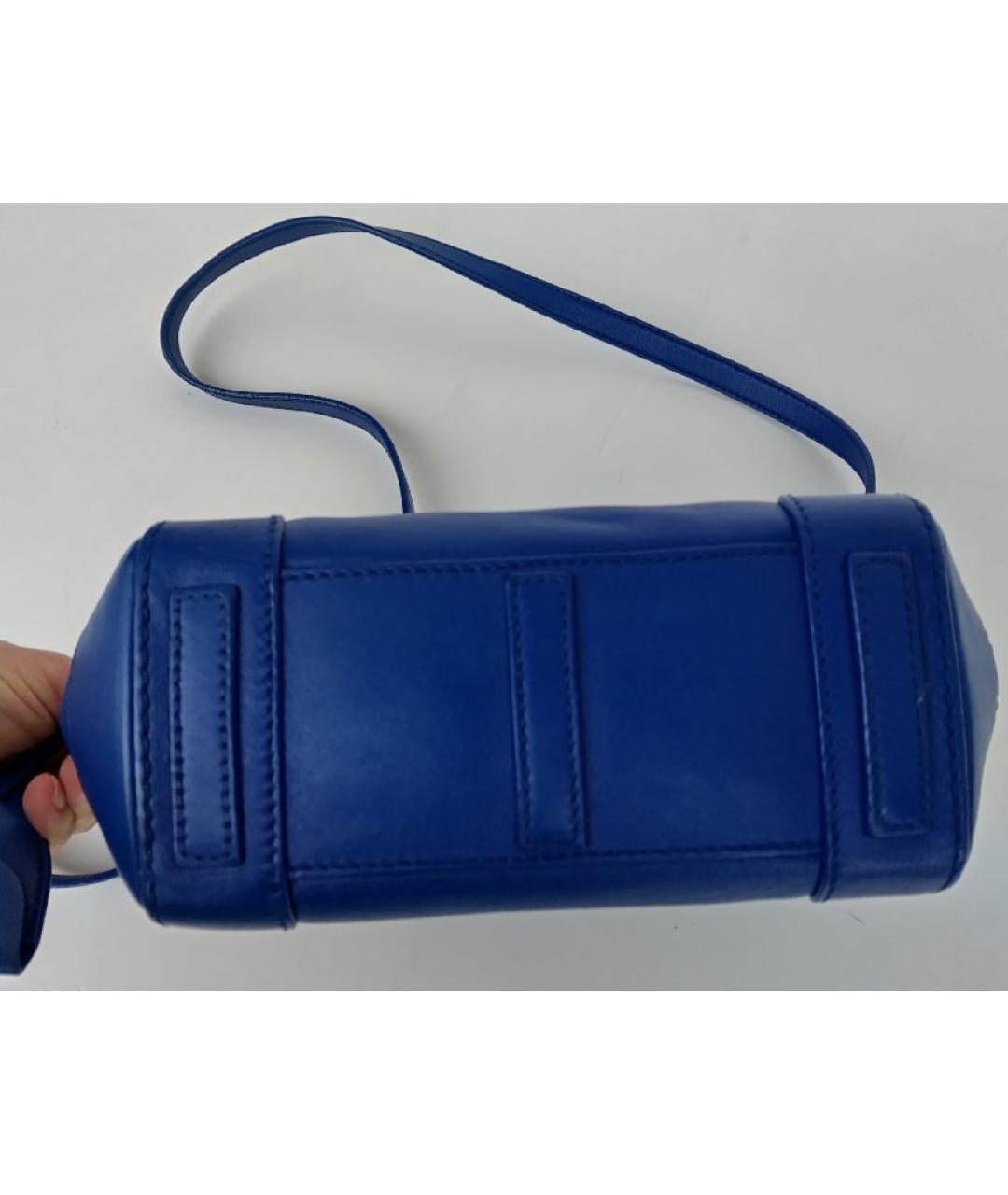 RALPH LAUREN Синяя кожаная сумка через плечо, фото 3