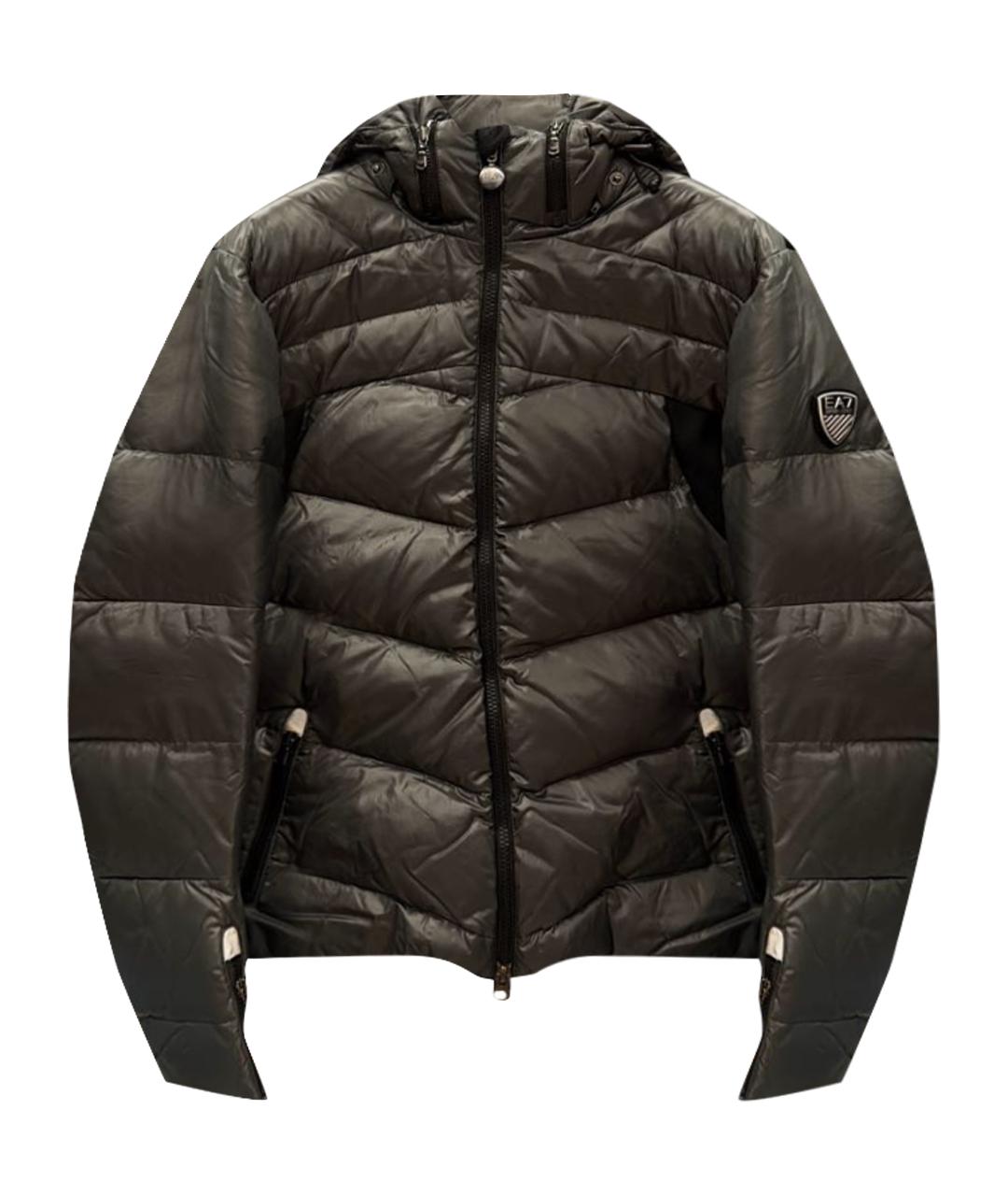EMPORIO ARMANI Серый полиамидовый пуховик, фото 1