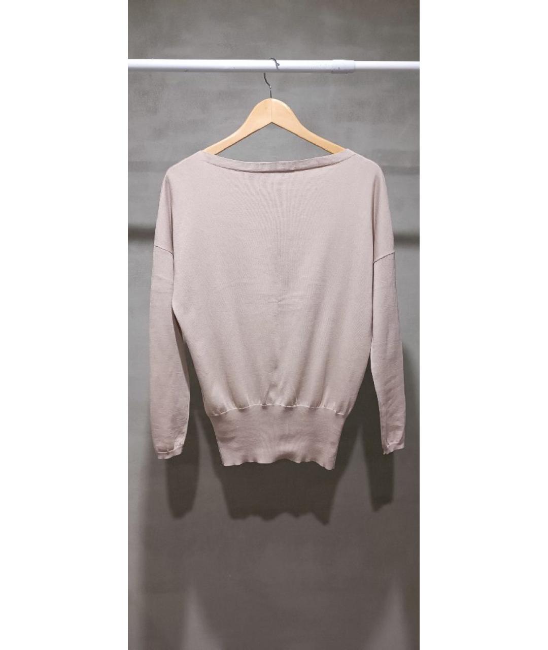 AGNONA Бежевый шелковый джемпер / свитер, фото 2