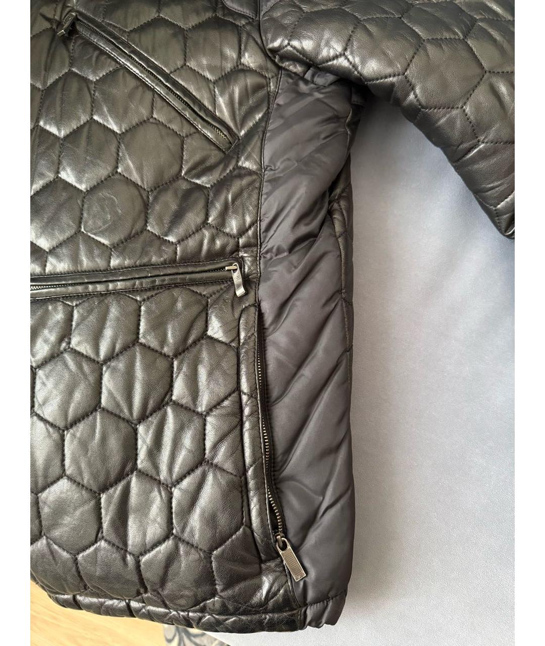 ZEGNA Черная кожаная куртка, фото 4