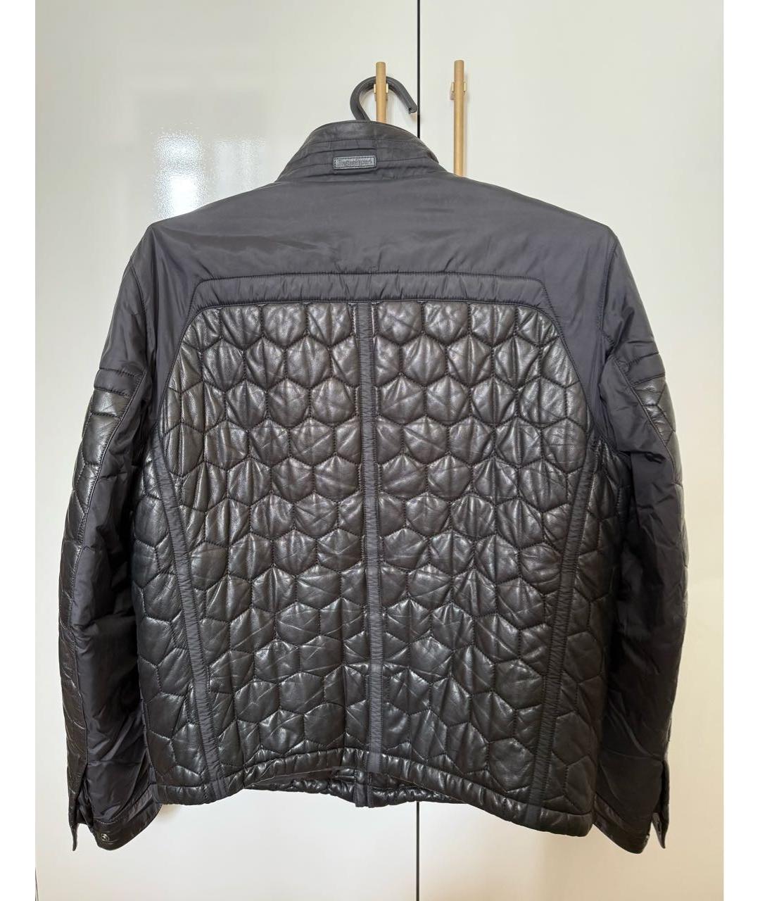 ZEGNA Черная кожаная куртка, фото 2