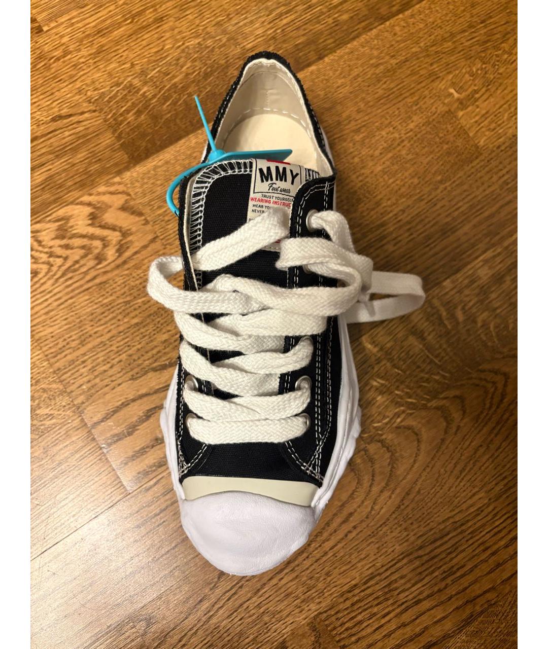 MAISON MIHARA YASUHIRO Черные текстильные низкие кроссовки / кеды, фото 3