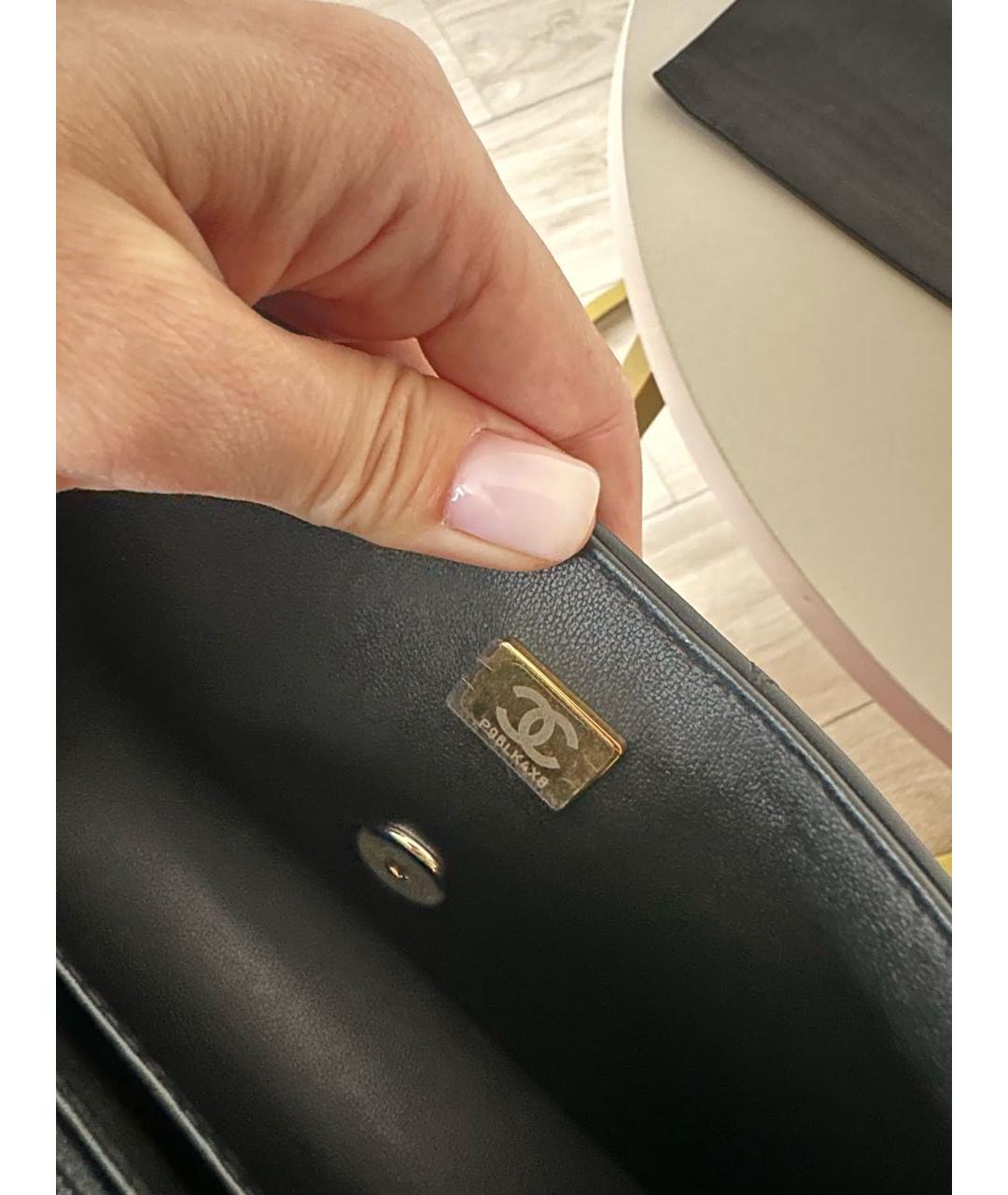 CHANEL Черная кожаная сумка через плечо, фото 4