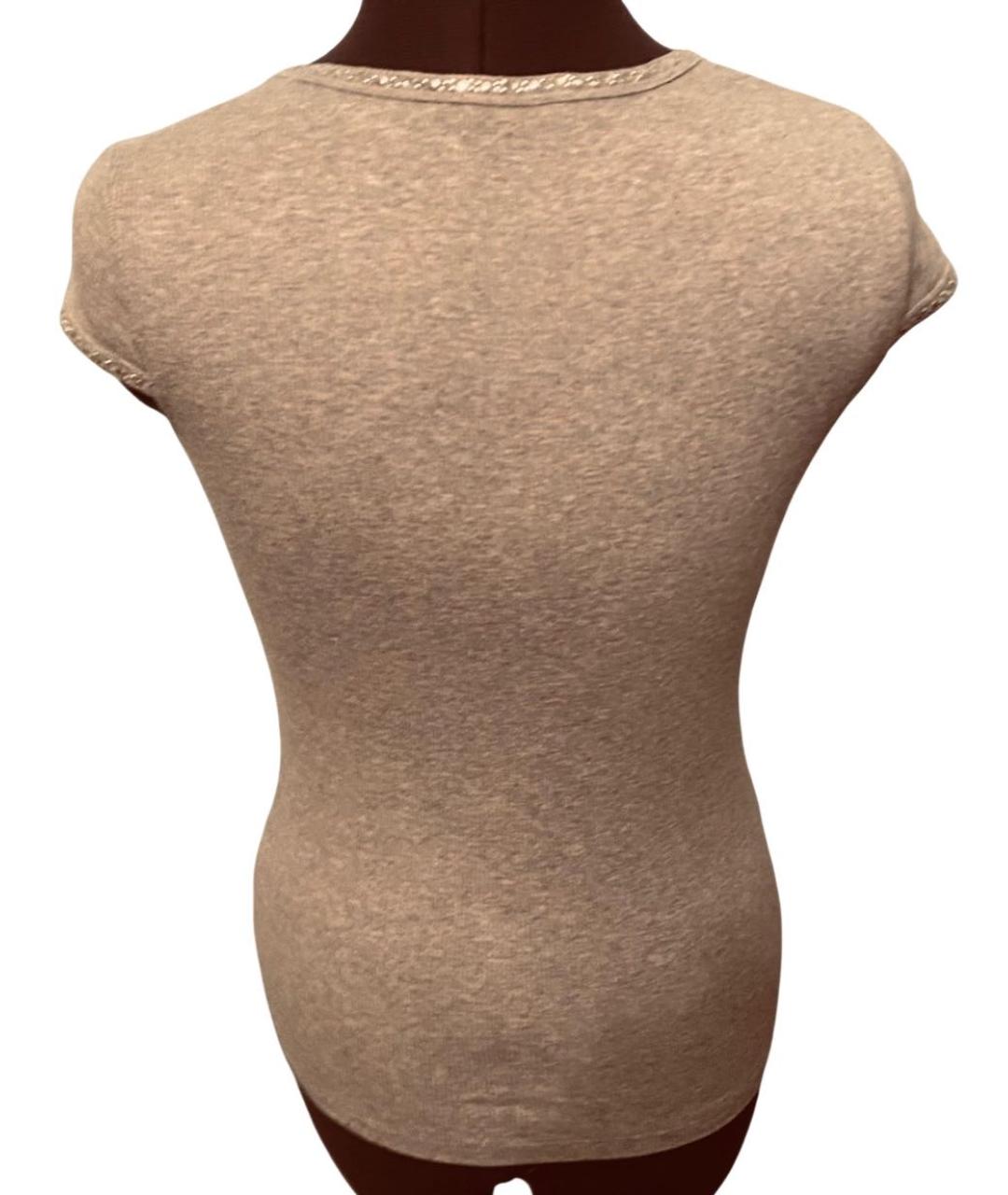 MISS BLUMARINE Серый хлопковый детская футболка / топ, фото 5