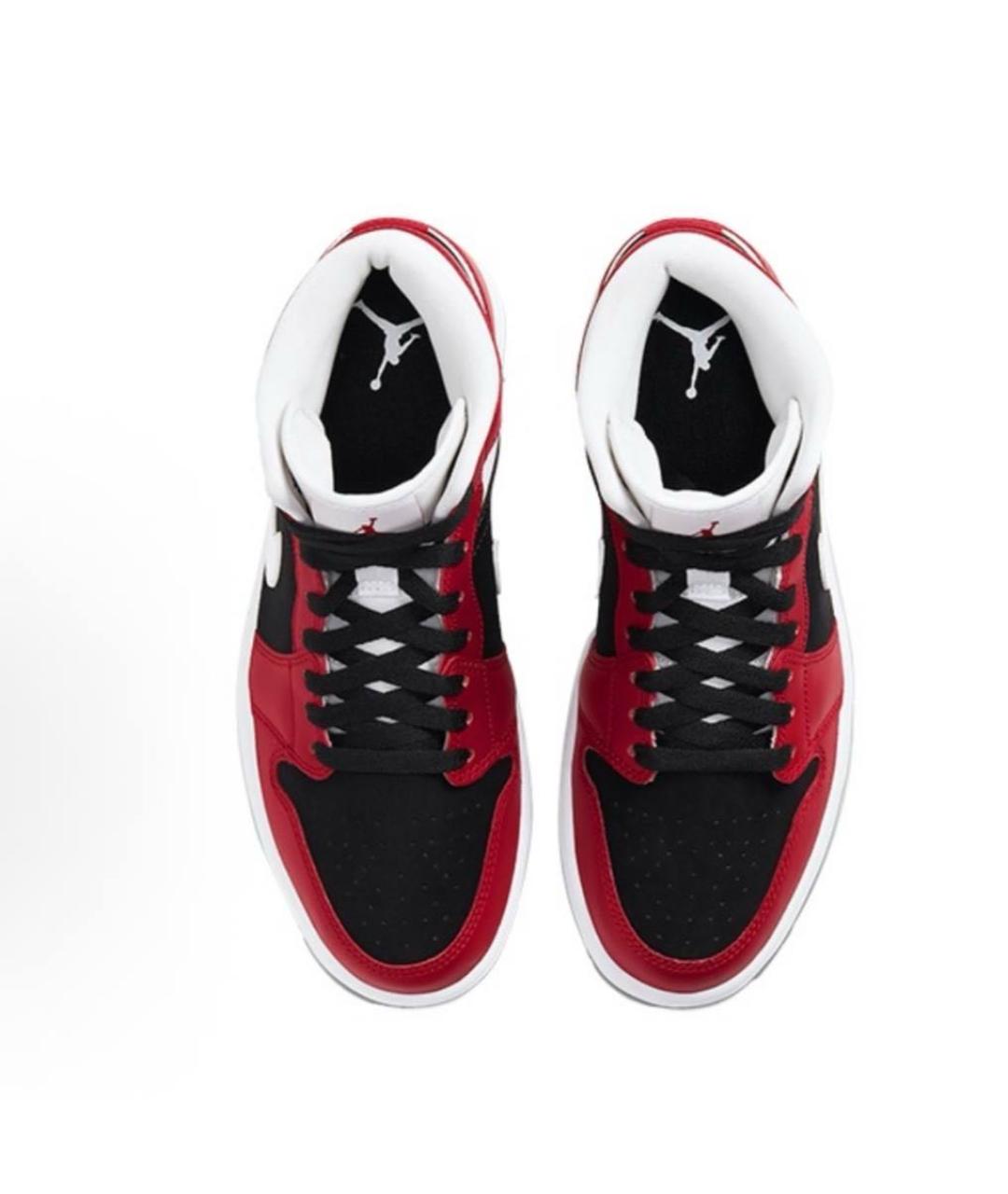 JORDAN Красные высокие кроссовки / кеды, фото 3