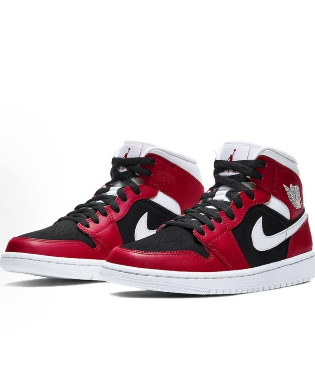 JORDAN Красные высокие кроссовки / кеды, фото 2