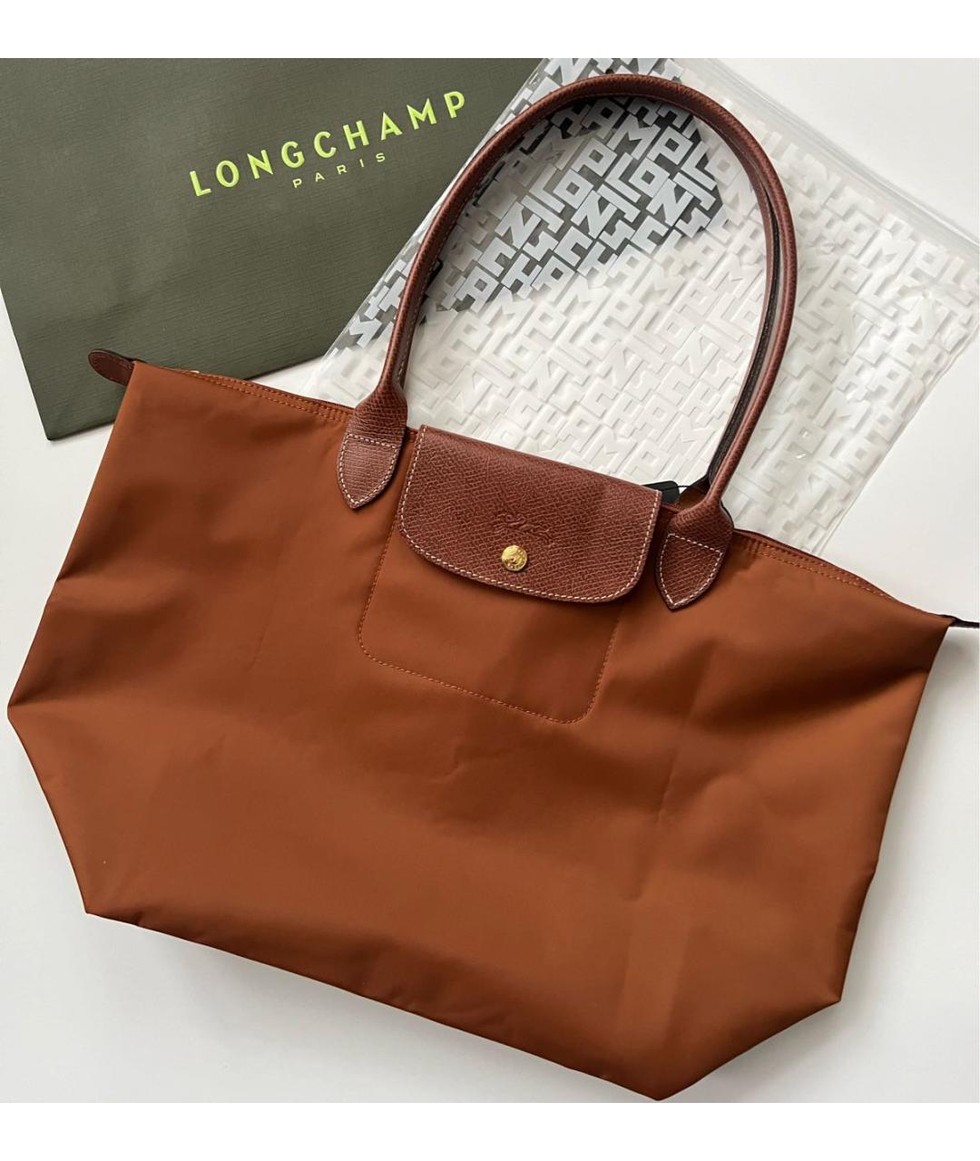 LONGCHAMP Коричневая сумка тоут, фото 5