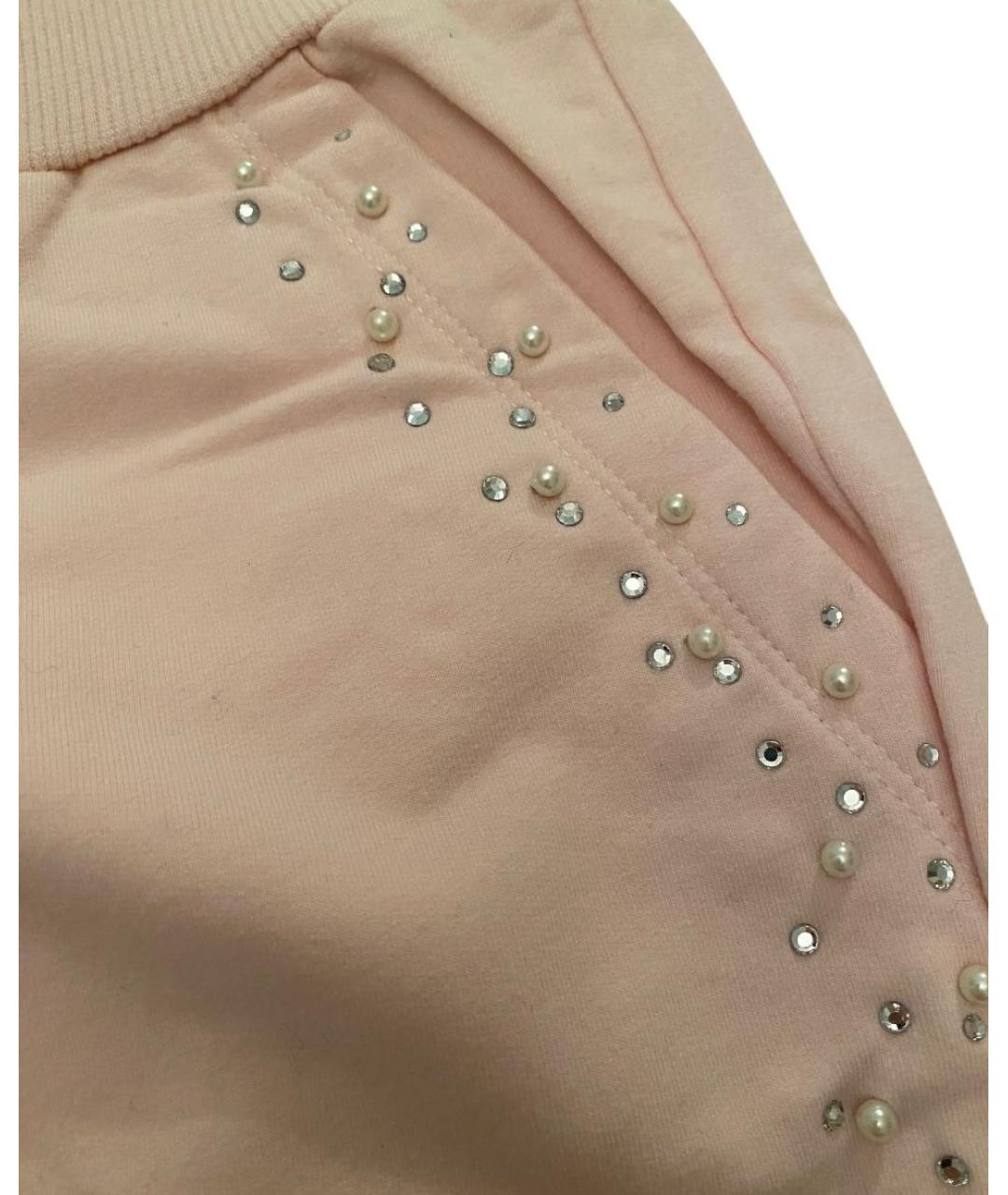 MONNALISA Розовые хлопковые брюки и шорты, фото 2