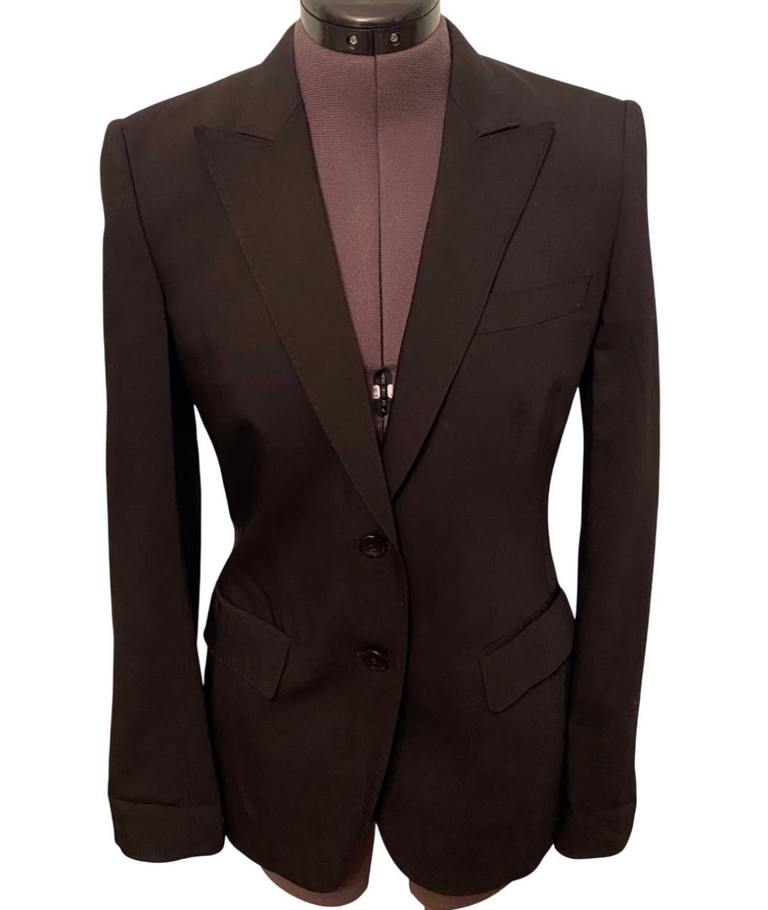 DOLCE&GABBANA Черный шерстяной жакет/пиджак, фото 9