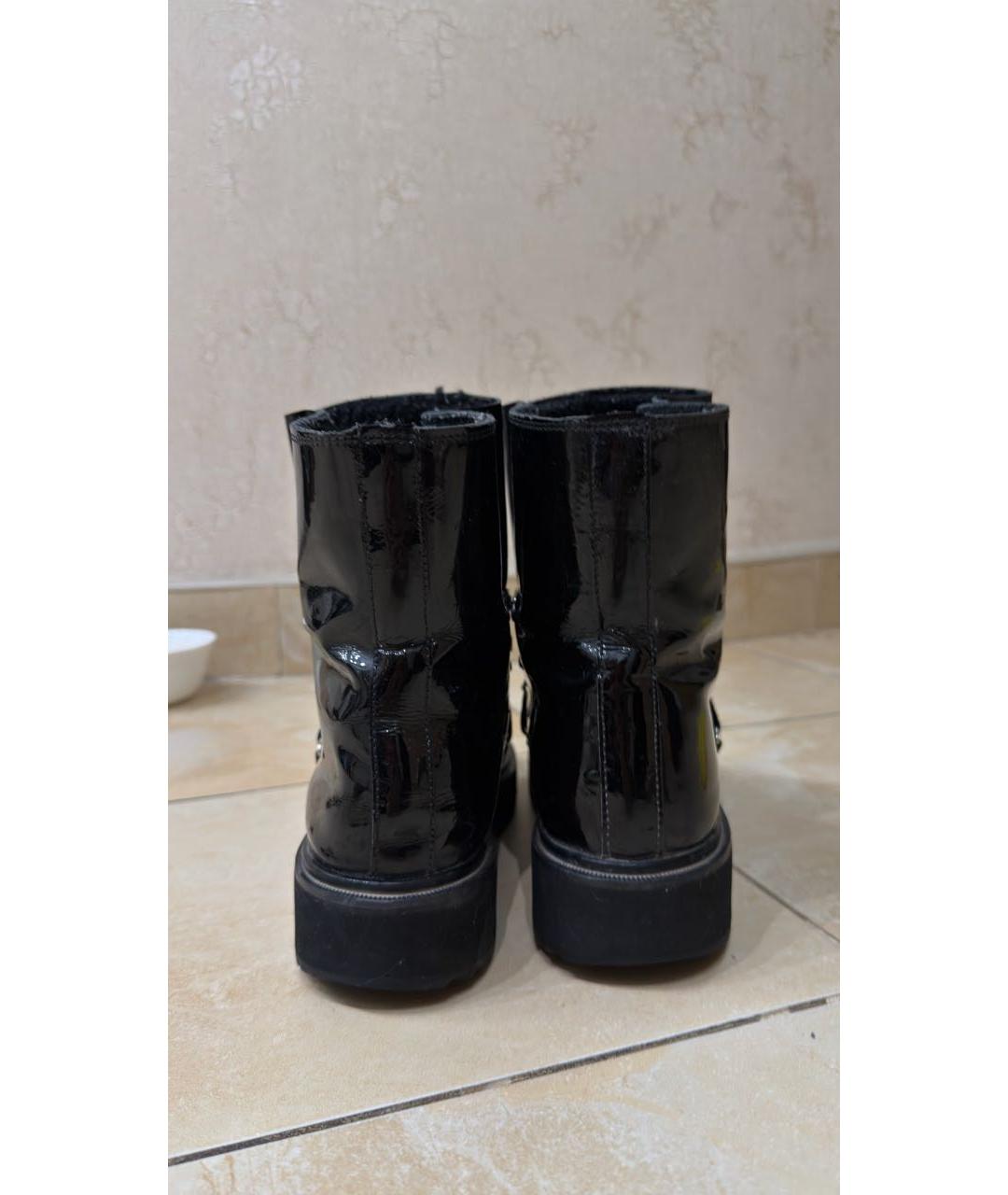 KENZO Черные ботинки из лакированной кожи, фото 4