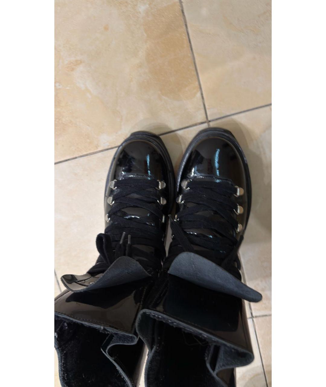 KENZO Черные ботинки из лакированной кожи, фото 3