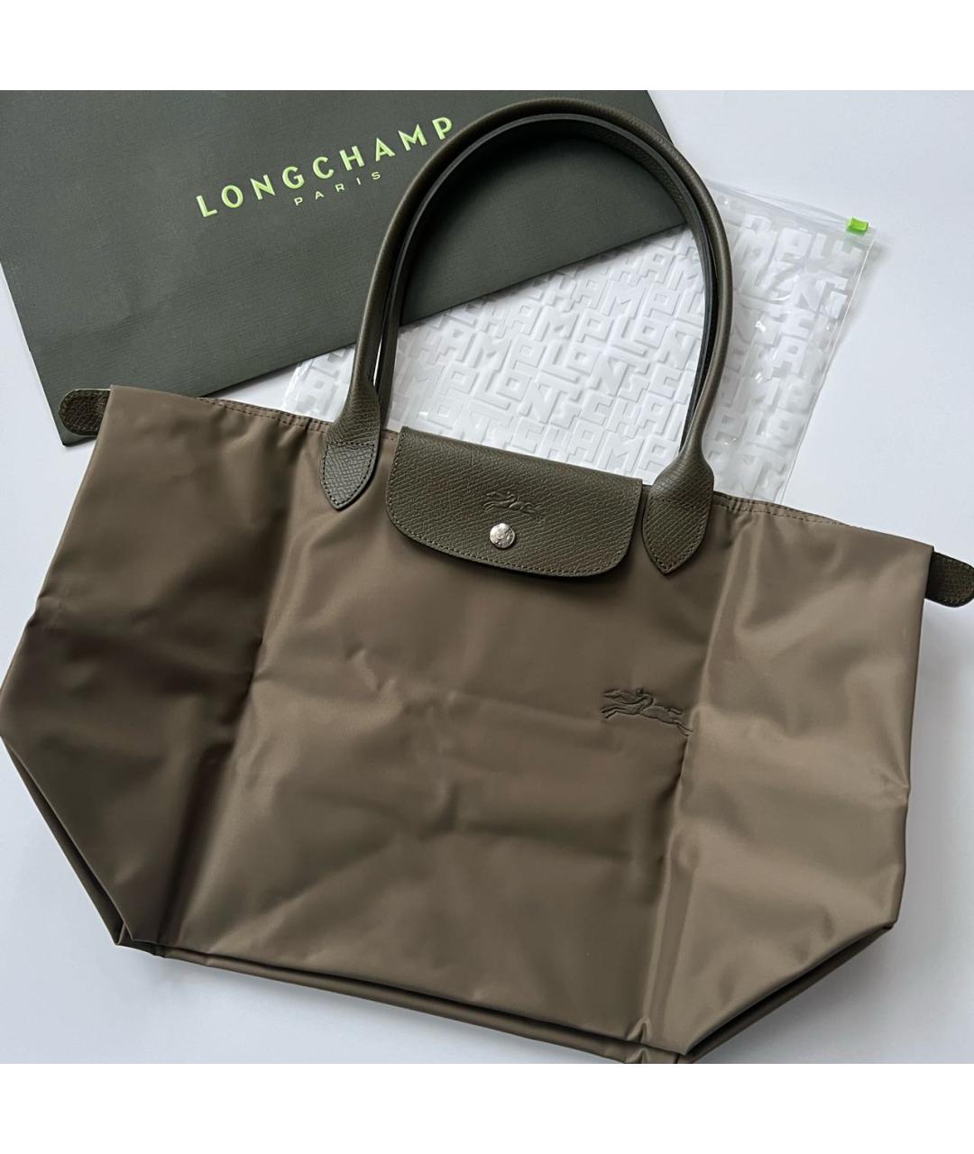 LONGCHAMP Хаки сумка тоут, фото 5