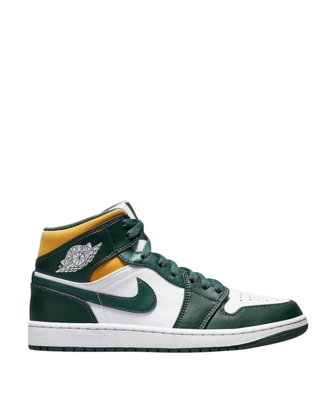 NIKE Зеленые высокие кроссовки / кеды, фото 1