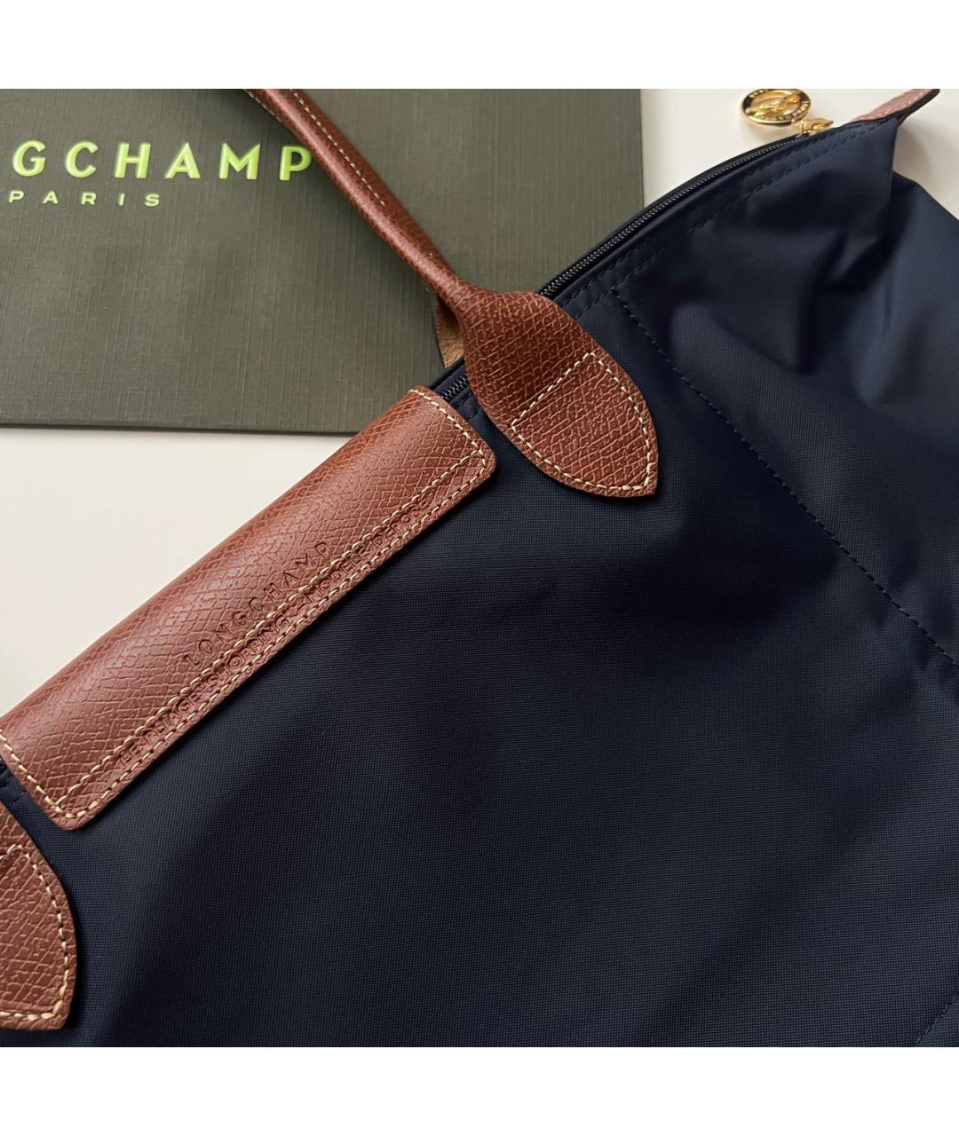 LONGCHAMP Темно-синяя сумка тоут, фото 7
