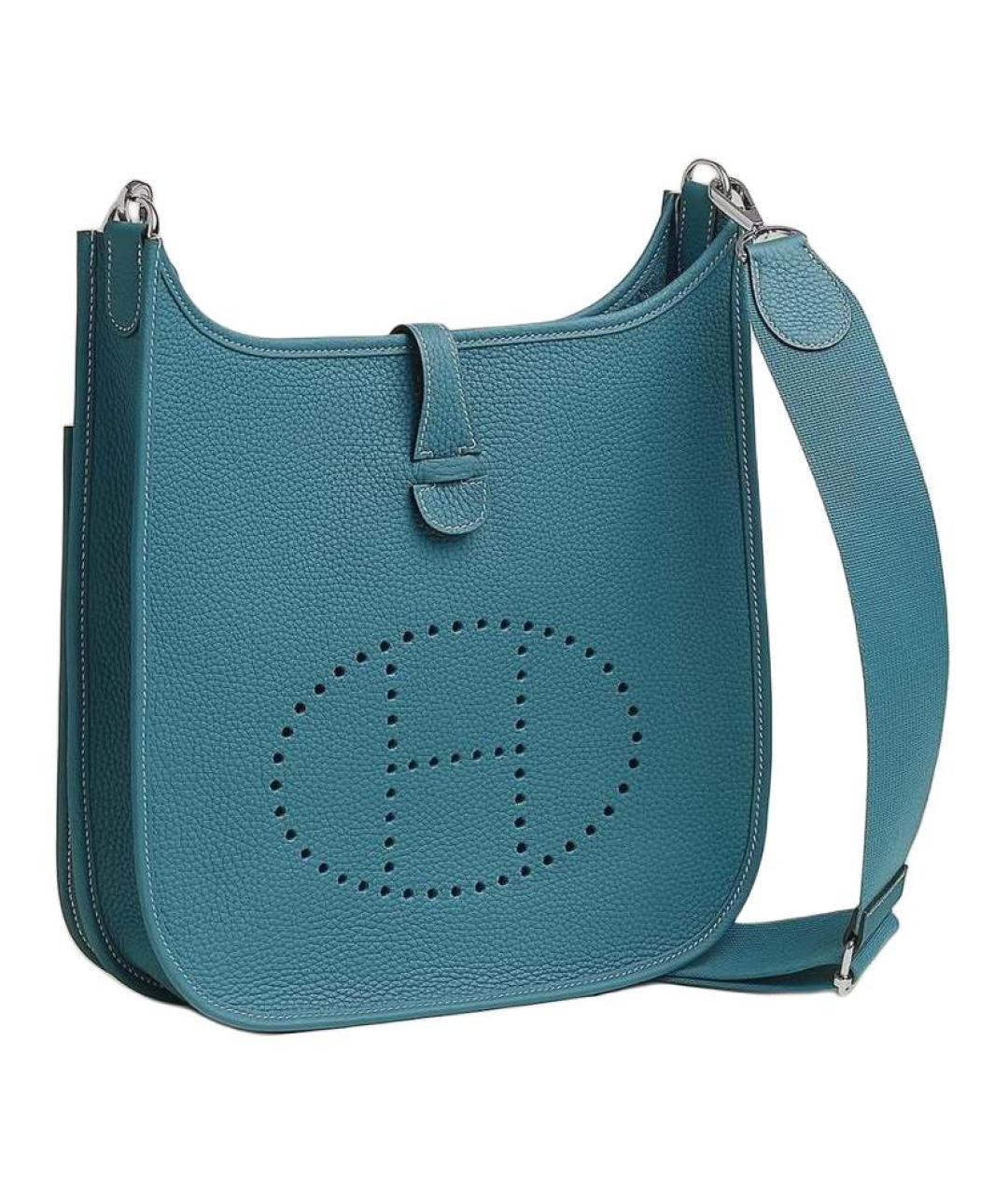 HERMES Синяя кожаная сумка через плечо, фото 2