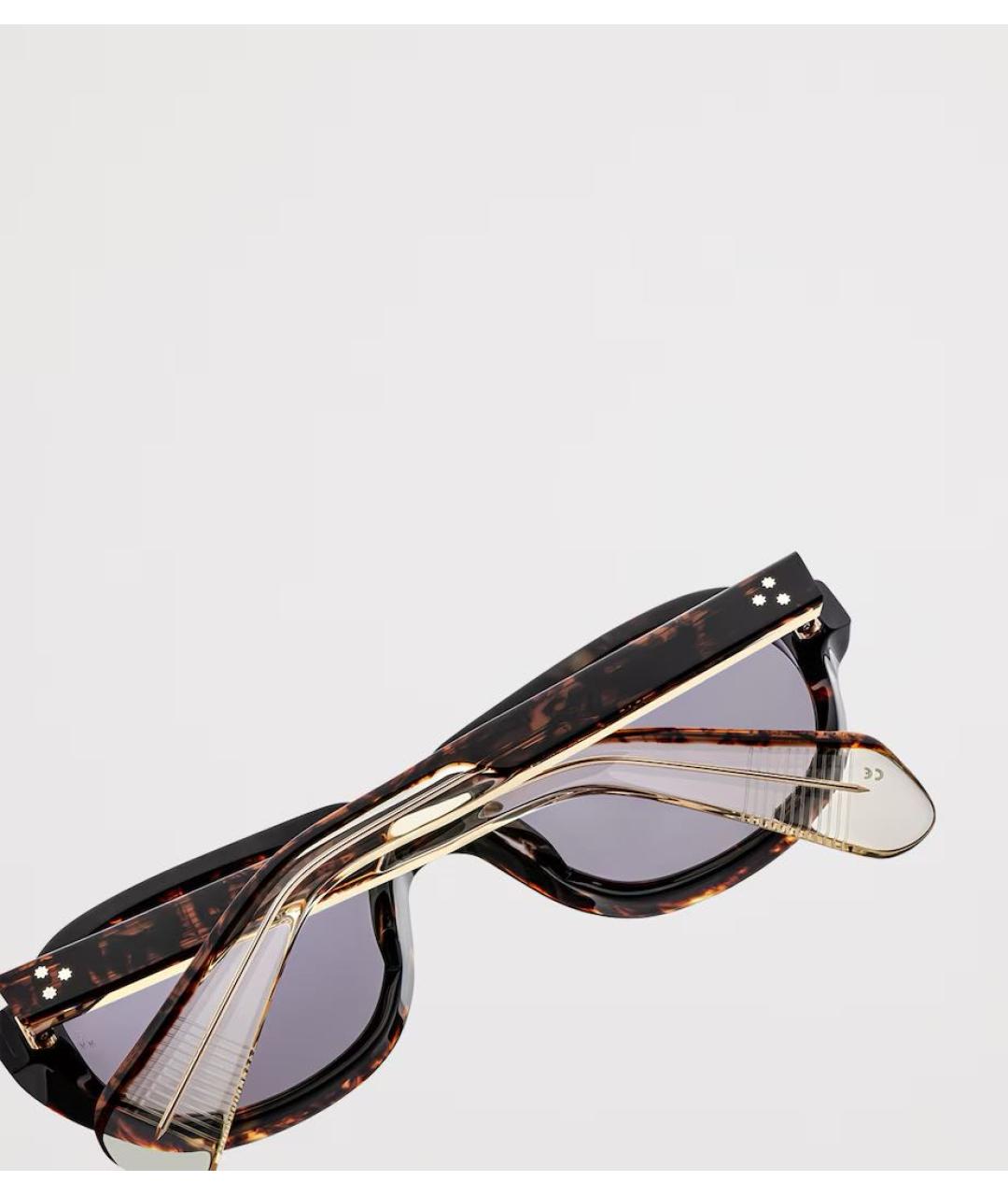 JACQUES MARIE MAGE Коричневые пластиковые солнцезащитные очки, фото 4