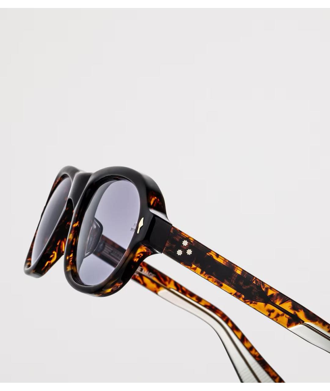 JACQUES MARIE MAGE Коричневые пластиковые солнцезащитные очки, фото 2