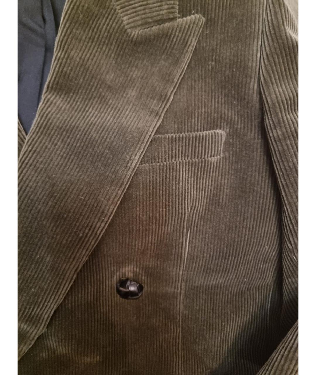 SAINT LAURENT Хаки хлопковый жакет/пиджак, фото 6
