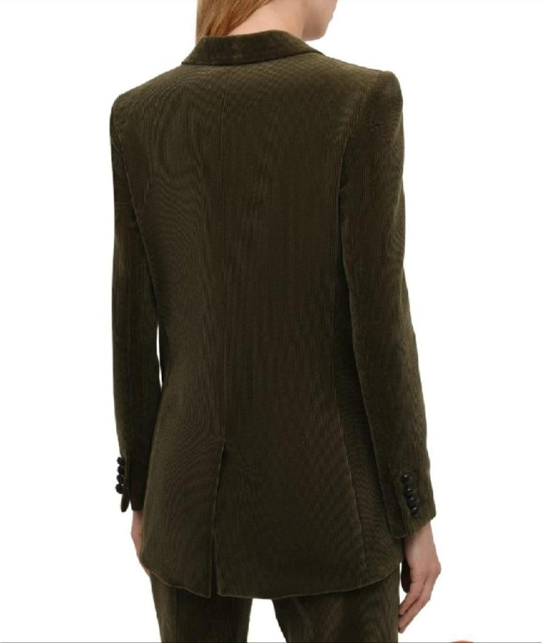 SAINT LAURENT Хаки хлопковый жакет/пиджак, фото 2