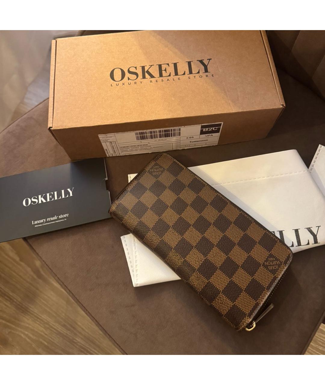 LOUIS VUITTON Коричневый кошелек, фото 4